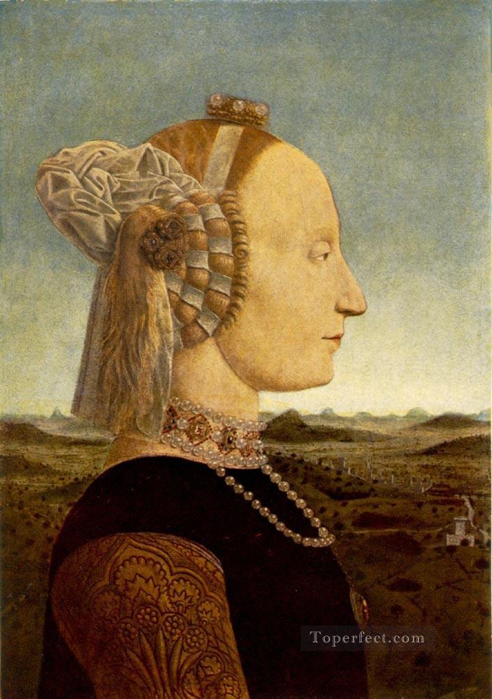 バティスタ・スフォルツァの肖像 イタリア・ルネサンス・ヒューマニズム ピエロ・デラ・フランチェスカ油絵